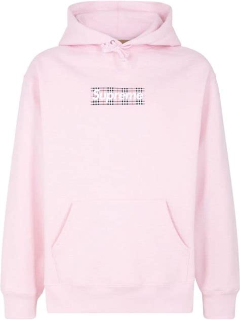 pink supreme burberry hoodie|supreme burberry box sweatshirt.